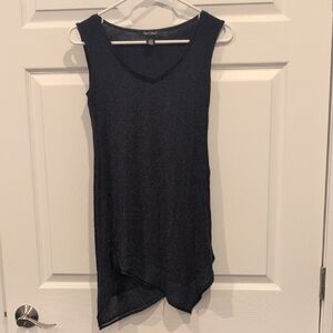 WHBM Blue Asymmetrical Tank Top